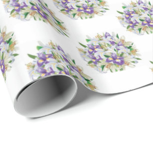 Cadeau Papier d'enveloppement des fleurs de printemps