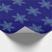 Cadeau Papier d'enveloppement des flocons bleus (Coin)