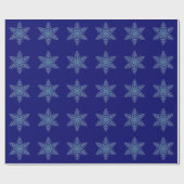 Cadeau Papier d'enveloppement des flocons bleus (Plat)