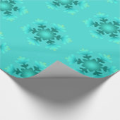 Cadeau Papier d'enveloppement des flocons bleus (Coin)