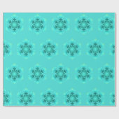 Cadeau Papier d'enveloppement des flocons bleus (Plat)