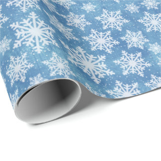 Cadeau Papier d'enveloppement des flocons de neige