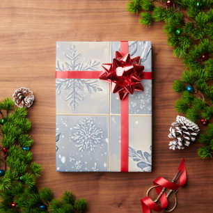 Cadeau Papier d'enveloppement des flocons d'hiver