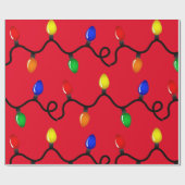 Cadeau Papier d'enveloppement des lumières de Noël (Plat)