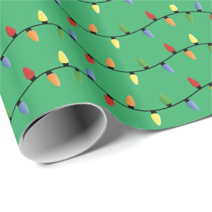 Cadeau Papier d'enveloppement des lumières de Noël
