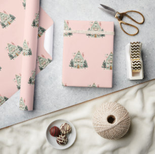 Cadeau Papier d'enveloppement des maisons de fête