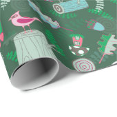 Cadeau Papier d'enveloppement des nappes de la forêt magi (Coin rond)