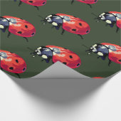 Cadeau Papier d'enveloppement des oiseaux rouges (Coin)