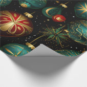 Cadeau Papier d'enveloppement des ornements de Noël (Coin)