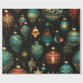 Cadeau Papier d'enveloppement des ornements de Noël (Plat)
