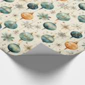 Cadeau Papier d'enveloppement des ornements de Noël (Coin)