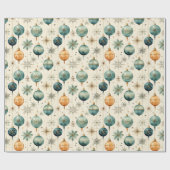 Cadeau Papier d'enveloppement des ornements de Noël (Plat)