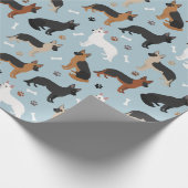 Cadeau Papier d'enveloppement des os et pattes bergers al (Coin)