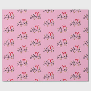Cadeau Papier d'enveloppement des panneaux étoilés Aries