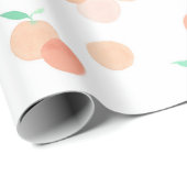 Cadeau Papier d'enveloppement des petites oranges de la C (Coin rond)