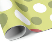 Cadeau Papier d'enveloppement des points de Noël de la ch (Coin rond)