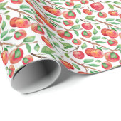 Cadeau Papier d'enveloppement des pommes (Coin rond)