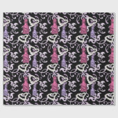 Cadeau Papier d'enveloppement des pots et des coeurs de p (Plat)