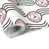 Cadeau Papier d'enveloppement des rennes de courrier du p (Coin rond)