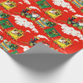 Cadeau Papier d'enveloppement des trains de Noël (Coin)