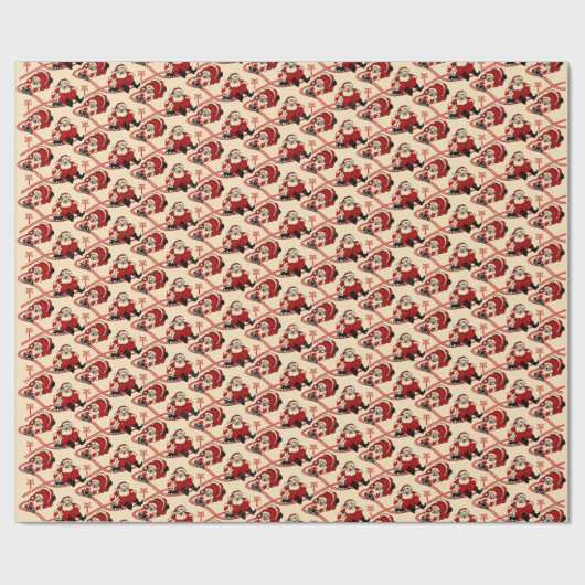 Cadeau Papier d'enveloppement des trains de Noël (Plat)