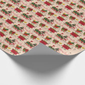 Cadeau Papier d'enveloppement des trains de Noël (Coin)