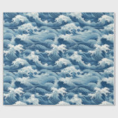 Cadeau Papier d'enveloppement des vagues océaniques (Plat)