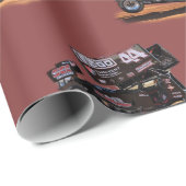 Cadeau Papier d'enveloppement des voitures de course à sp (Coin rond)