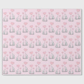 Cadeau Papier d'enveloppement design Elephant Love (Plat)