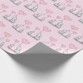 Cadeau Papier d'enveloppement design Elephant Love (Coin)