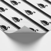 Cadeau Papier d'enveloppement design noir et blanc Swan (Coin)