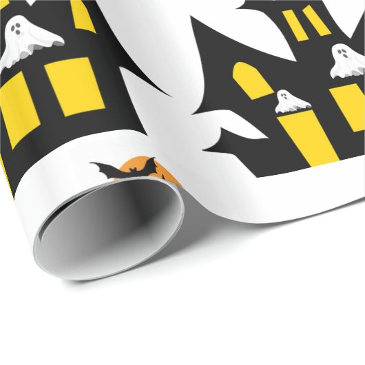 Cadeau Papier d'enveloppement d'Halloween (Coin rond)