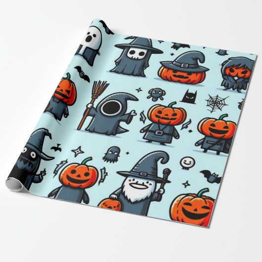 Cadeau Papier d'enveloppement d'Halloween (Déroulé)