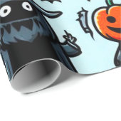 Cadeau Papier d'enveloppement d'Halloween (Coin rond)