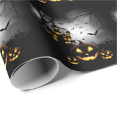 Cadeau Papier d'enveloppement d'Halloween (Coin rond)