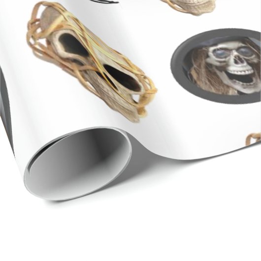 Cadeau Papier d'enveloppement d'Halloween (Coin rond)