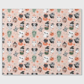 Cadeau Papier d'enveloppement d'Halloween (Plat)