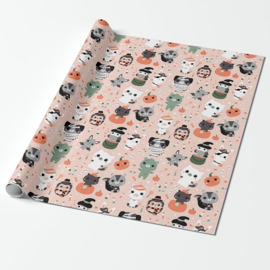 Cadeau Papier d'enveloppement d'Halloween (Déroulé)