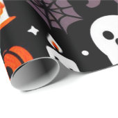 Cadeau Papier d'enveloppement d'Halloween (Coin rond)