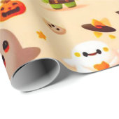Cadeau Papier d'enveloppement d'Halloween (Coin rond)