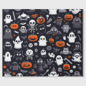 Cadeau Papier d'enveloppement d'Halloween (Plat)