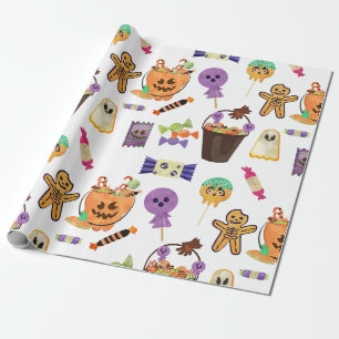 Cadeau Papier d'enveloppement d'Halloween doux