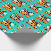 Cadeau Papier d'enveloppement d'Halloween Pals citrouille (Coin)