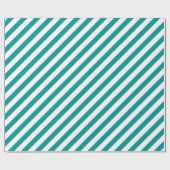 Cadeau Papier d'enveloppement diagonal turquoise (Plat)