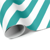 Cadeau Papier d'enveloppement diagonal turquoise (Coin rond)