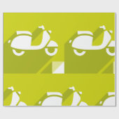 Cadeau Papier d'enveloppement d'icônes de scooter (Plat)