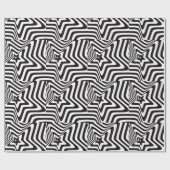 Cadeau Papier d'enveloppement d'illusion optique noir et  (Plat)