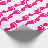 Cadeau Papier d'enveloppement d'impressions de pieds (Coin)