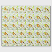 Cadeau Papier d'enveloppement d'oiseaux d'aquarelle (Plat)