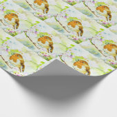 Cadeau Papier d'enveloppement d'oiseaux d'aquarelle (Coin)